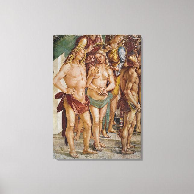 Impressão Em Tela Casal coroado por um anjo, detalhe (Frente)