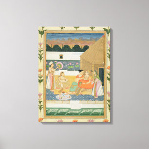 Impressão Em Tela Casal em um terraço no por do sol, do Cliv pequen