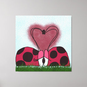 Impressão Em Tela Casal Ladybug