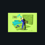 Impressão Em Tela Casal retrô apaixonado<br><div class="desc">Este design Retro Gay no Amor é a combinação perfeita de paixão e kitsch. No estilo da década de 1960, design de arte minimalista apresenta um gay atraente beijando-se no meio de uma cápsula de tempo incrivelmente decorada. A lareira de tijolos verdes limões estabelece o clima para os cavalheiros bem-educados,...</div>