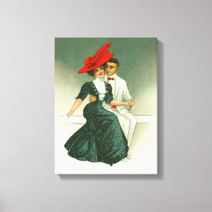 Impressão Em Tela Casal romântico vintage