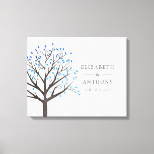 Impressão Em Tela Casamento de Árvore em Aquarela