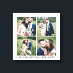 Impressão Em Tela Casamento de Colagem de Fotos Moderna 4<br><div class="desc">Impressão de Tela de Casamento de Colagem de Fotos Moderna 4</div>