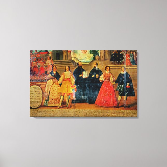 Impressão Em Tela Casamento duplo entre duas mulheres incas (Frente)