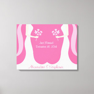 Impressão Em Tela Casamento lésbico personalizado