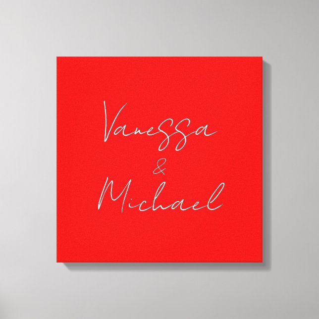 Impressão Em Tela Casamento personalizado do nome da caligrafia prof (Frente)