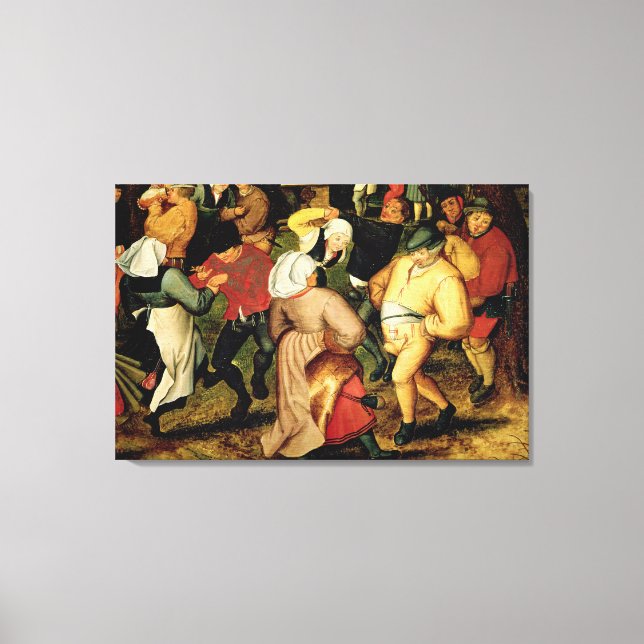 Impressão Em Tela Casamento Russo, detalhes da dança das pessoas (Frente)