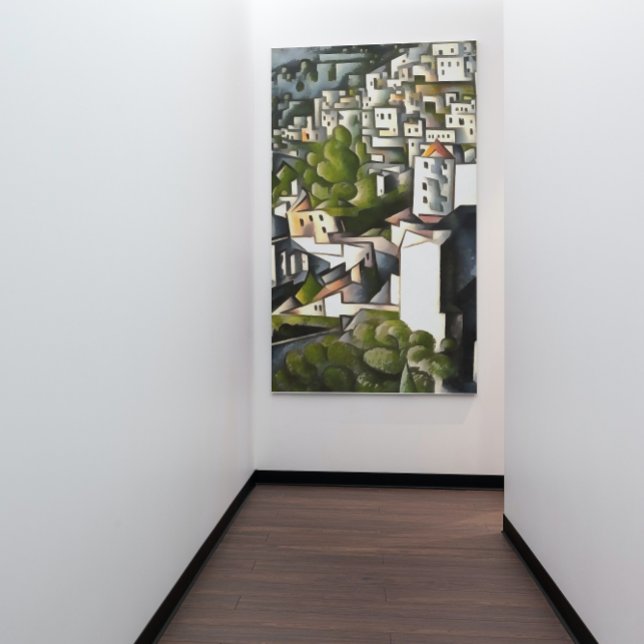 Impressão Em Tela Casas Abandonadas De Abstrato Art De Kayakoy (Criador carregado)