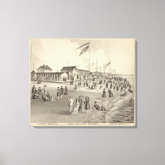 Impressão Em Tela Casas de banho Ross, Ocean Grove, NJ (Frente)
