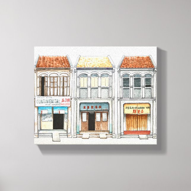 Impressão Em Tela Casas de patrimônio Penang (Frente)