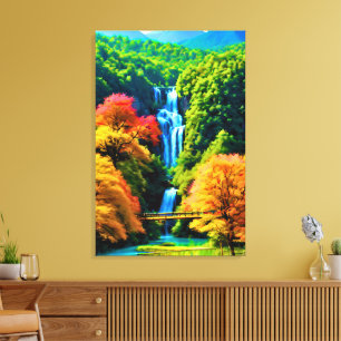 Impressão Em Tela Cascata chinesa
