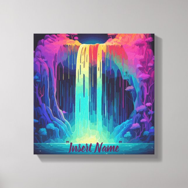 Impressão Em Tela Cascata mágica, serenidade cativante (Frente)