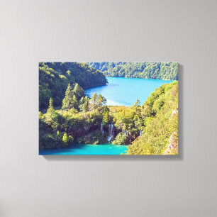 Impressão Em Tela Cascatas no Parque Nacional de Plitvice - Croácia