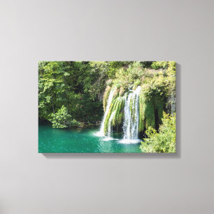 Impressão Em Tela Cascatas no Parque Nacional de Plitvice - Croácia