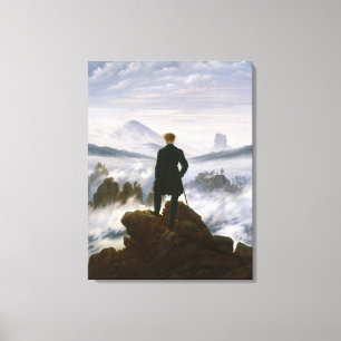 Impressão Em Tela CASPAR FRIEDRICH O Wanderer Acima do Mar de Nevoei