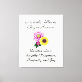 Impressão Em Tela Castanho do Mês de Nascimento de Novembro