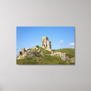 Impressão Em Tela Castelo Corfe, Corfe, Dorset, Inglaterra