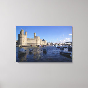 Impressão Em Tela Castelo de Caernarfon, Gwynedd, País de Gales
