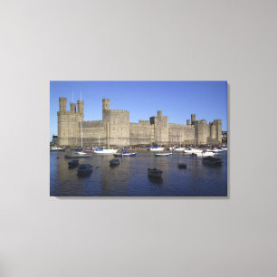 Impressão Em Tela Castelo de Caernarfon, Gwynedd, País de Gales (RF)