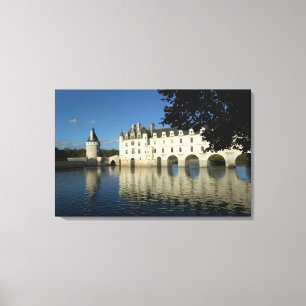 Impressão Em Tela Castelo de Chenonceau, Rio Cher, Loir-et-Cher,