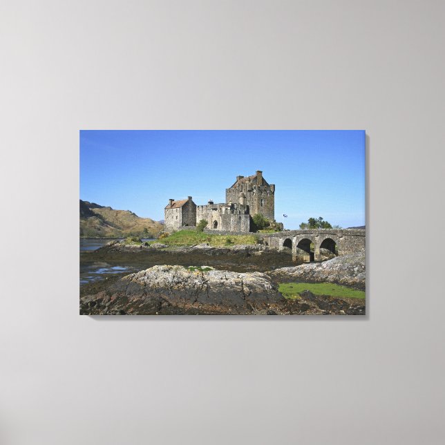 Impressão Em Tela Castelo de Eilean Donan, Escócia. O famoso Eilean  (Frente)