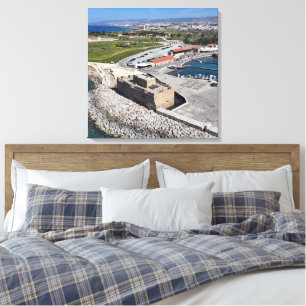 Impressão Em Tela Castelo de Paphos, porto e farol