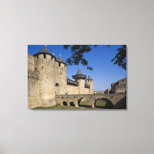 Impressão Em Tela Castelo dos Condes, Carcassonne, Aude, Languedoque