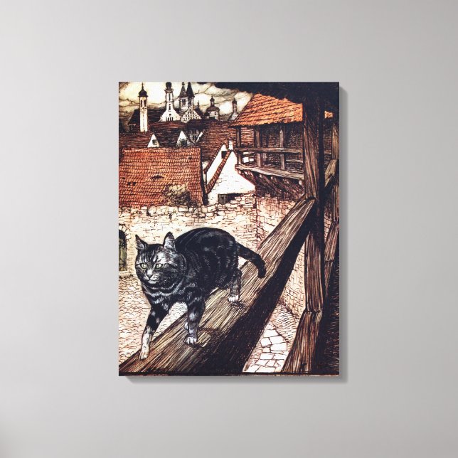 Impressão Em Tela Castelo Gato Rackham Ilustração (Frente)