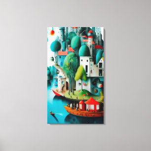 Impressão Em Tela Castelo pelo Mar