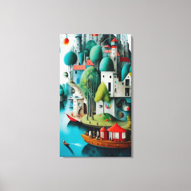 Impressão Em Tela Castelo pelo Mar (Frente)