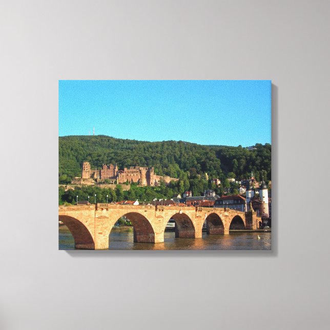 Impressão Em Tela Castelo Romântico Heidelberg (Frente)