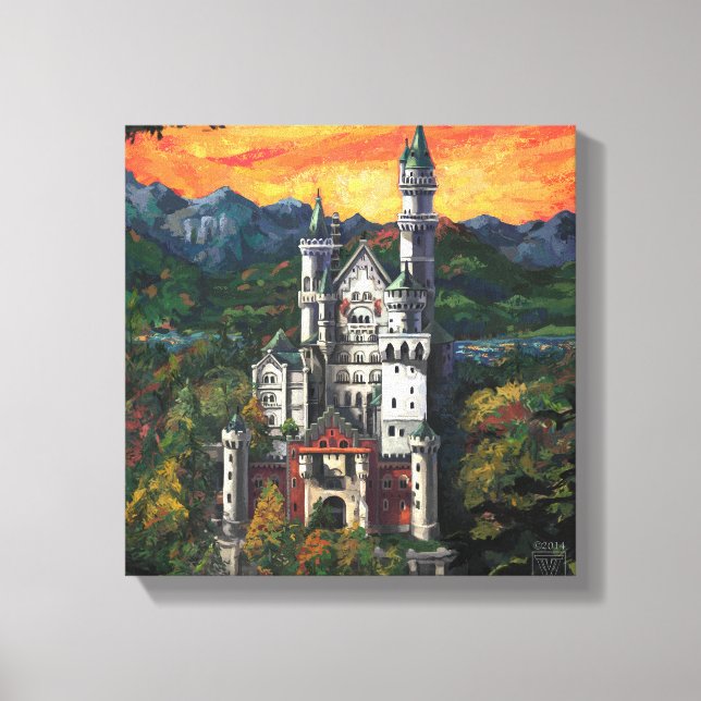 Impressão Em Tela Castelo Schloss Neuschwanstein (Frente)