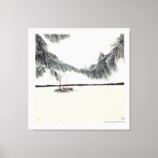 Impressão Em Tela Casuarina Trees Long Island Bahamas (Frente)