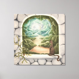 Impressão Em Tela Cat in a Window