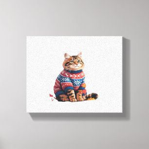 Impressão Em Tela Cat Leaf Fall Olá Autumn Funny Cat Kitten Lover