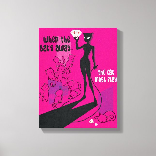 Impressão Em Tela Cat must play (Frente)