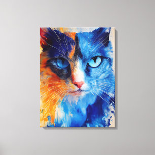 Impressão Em Tela Cat Pet Cute Adorable Animal Companheiro