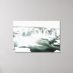 Impressão Em Tela Catarata Godafoss, inverno, Islândia 4
