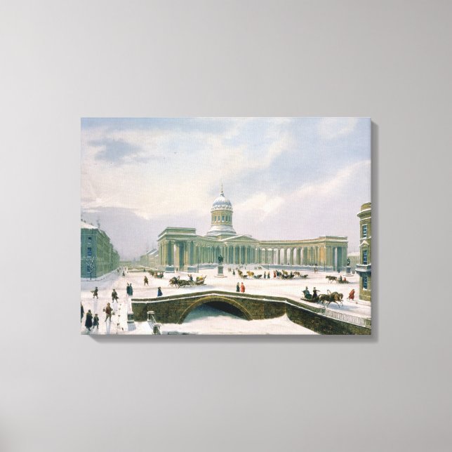 Impressão Em Tela Catedral de Kazan, Rua. Petersburgo (Frente)