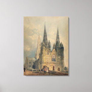 Impressão Em Tela Catedral de Lichfield, Staffordshire, 1794 (w/c