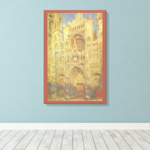 Impressão Em Tela Catedral de Rouen, Pôr do sol por Claude Monet