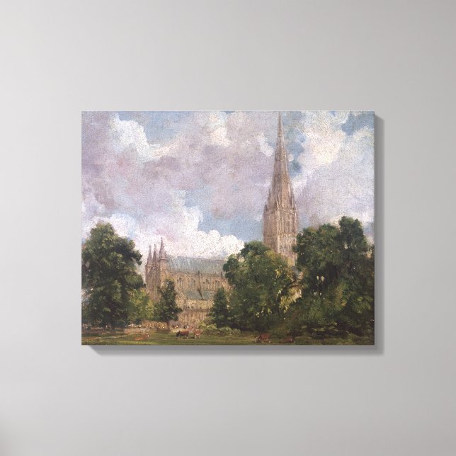 Impressão Em Tela Catedral de Salisbury, a sudoeste (Frente)