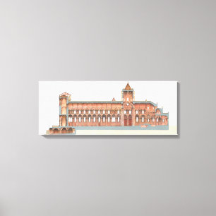 Impressão Em Tela Catedral do Romanesque de Santiago de Compostela.