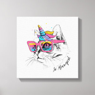 Impressão Em Tela Caticorn assim Meowgical