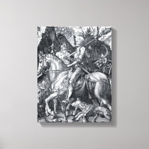 Impressão Em Tela Cavaleiro, Morte e Diabo - Albrecht Dürer