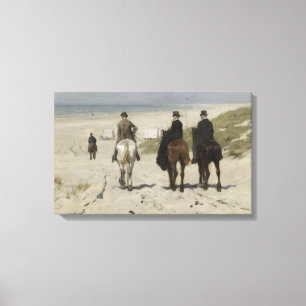 Impressão Em Tela Cavalgada Matinal na Praia (por Anton Mauve)