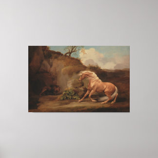 Impressão Em Tela "Cavalo assustado por um Leão", por George Stubbs 
