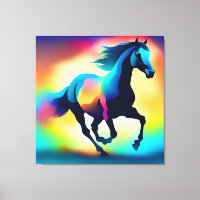Cavalo de coloração aquosa colorida