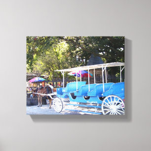 Impressão Em Tela Cavalo e Carruagem French Quarter de Nova Orleans