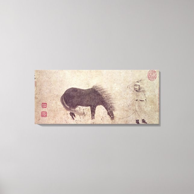 Impressão Em Tela Cavalo e Groenlândia no inverno (Frente)